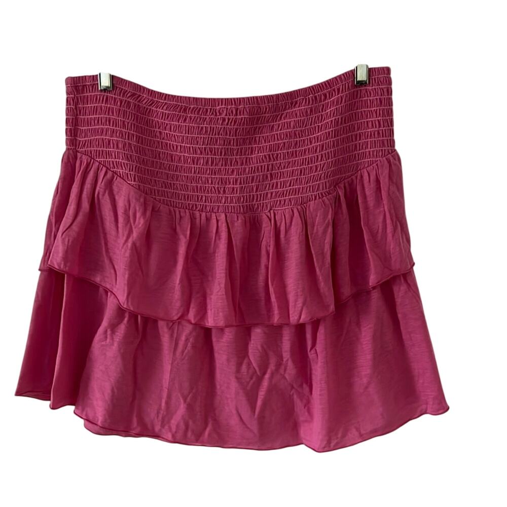 Simply Southern, Smocked, Tiered Skirt Hot Pink Woman’s Size XXL Mini Summer
